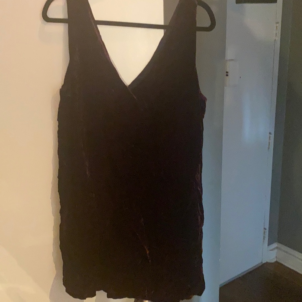 Purple velvet dress